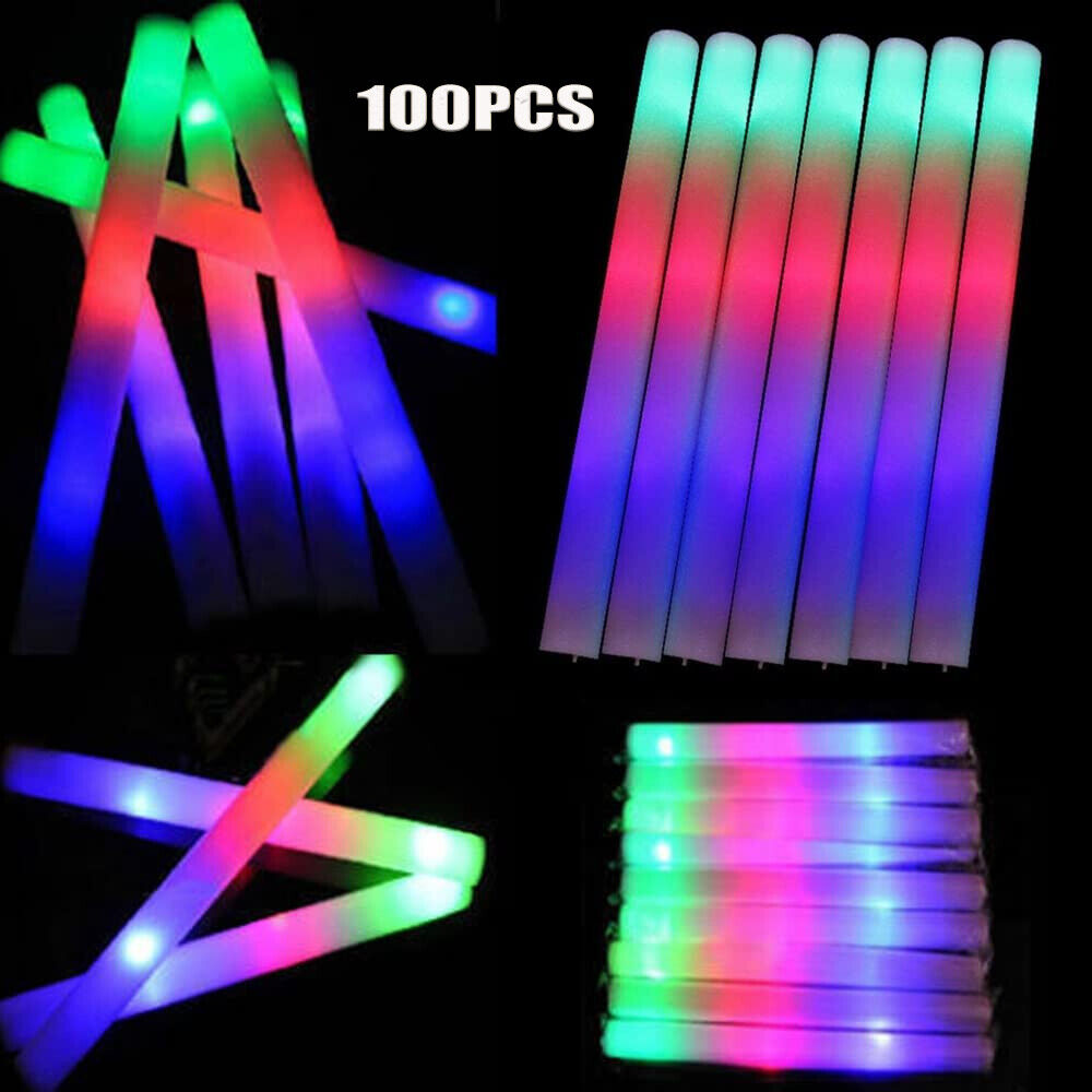 Wedding Supply Bulk - عصي مضيئة بالجملة 100 قطعة، عصي