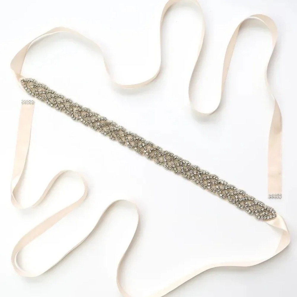 Bridal Sash Ribbon - إكسسوارات فستان وصيفة العروس للنساء، حزام