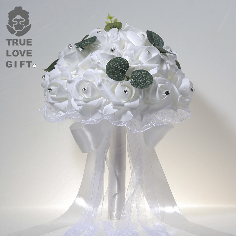 1 قطعة باقة اليد الزفاف العروس - مراجعة Wedding Ceremony Supply وسعره