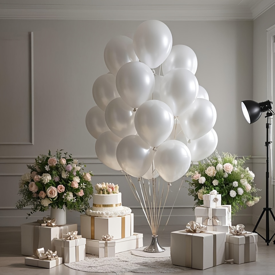 مجموعة بالونات بيضاء لؤلؤية، م - مراجعة Wedding Ceremony Supply وسعره
