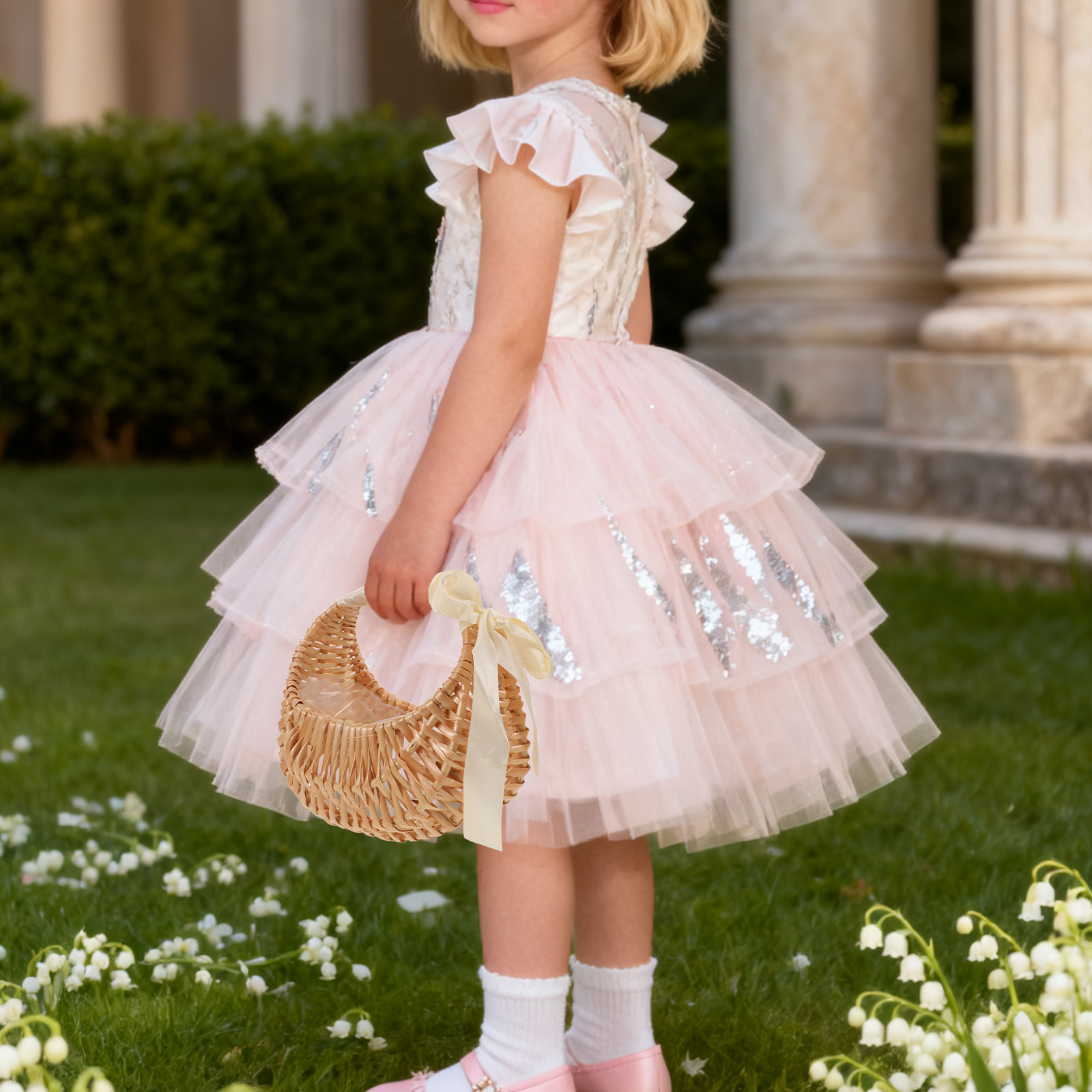 سلة زهور للفتيات مصنوعة يدويًا - مراجعة Wedding Ceremony Supply وسعره