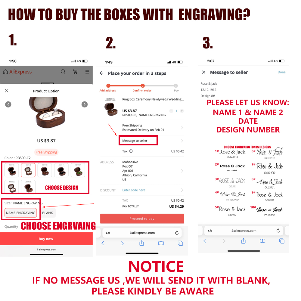شخصية الخشب الزفاف خشبية حلقة  - مراجعة Wedding Ceremony Supply وسعره