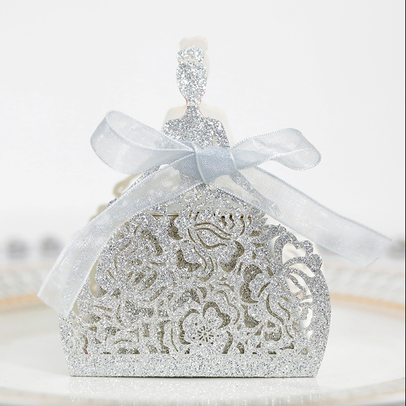 10 قطعة/المجموعة العروس زهرة ف - مراجعة Wedding Favor Box وسعره