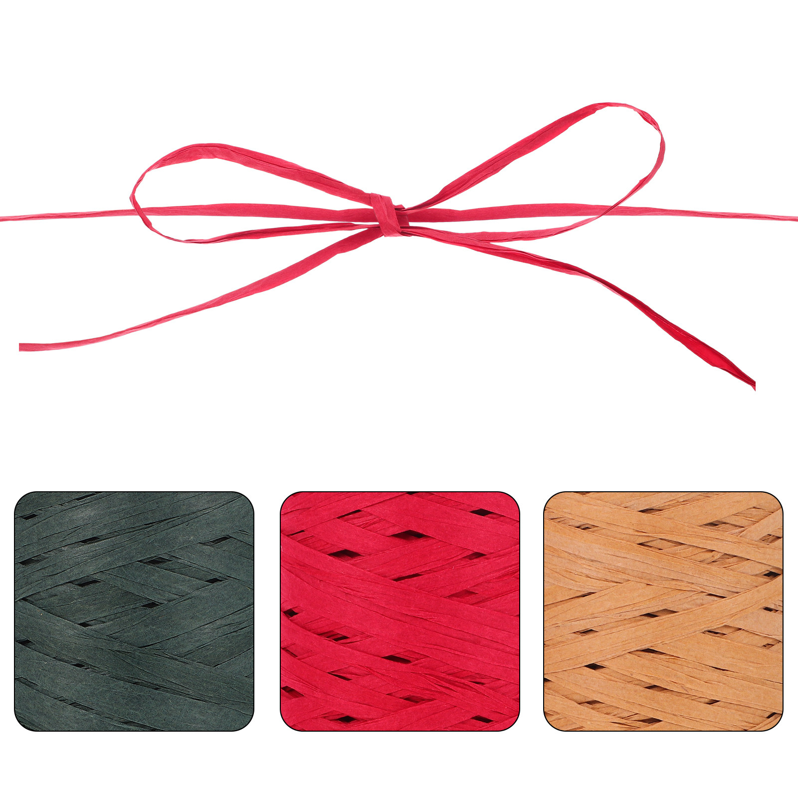 3 لفات من شريط الرافيا الورقي  - مراجعة Papercraft Supply Ribbon وسعره
