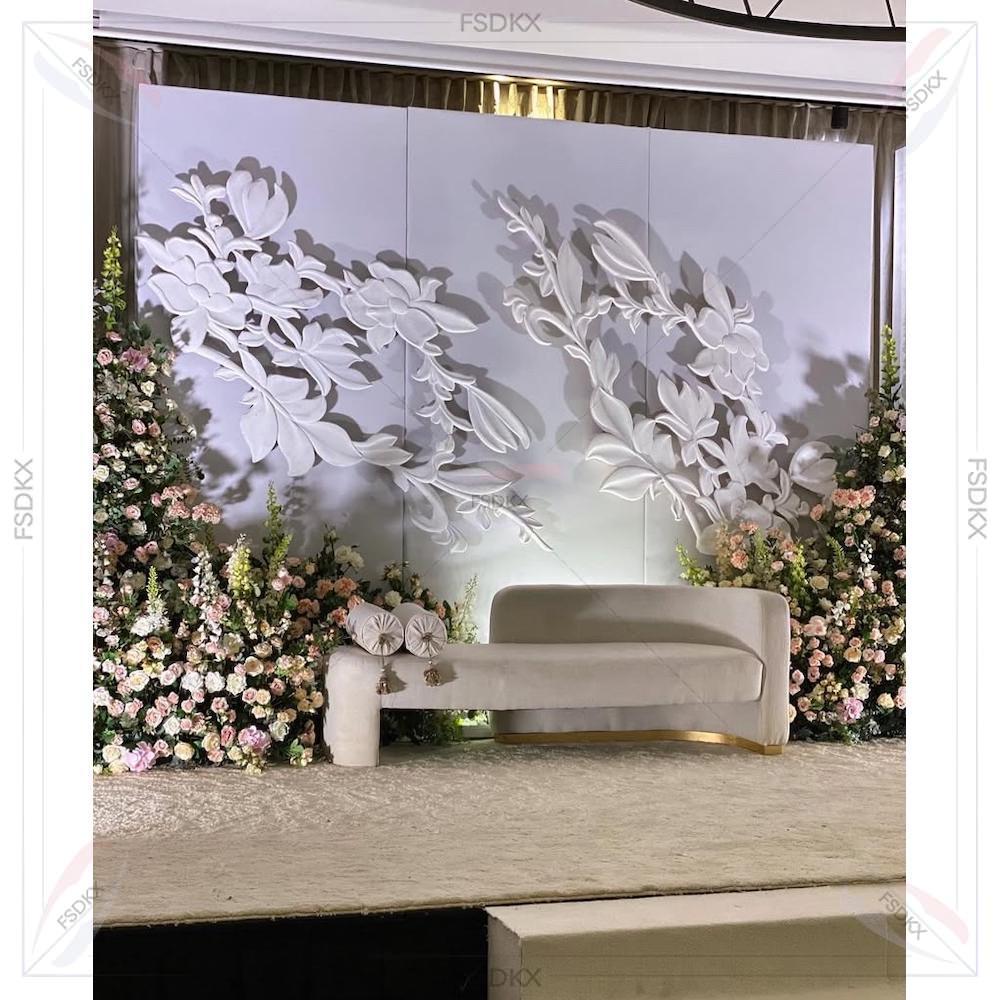 خلفية قوس زفاف بيضاء ثلاثية ال - مراجعة Supplier Wedding وسعره