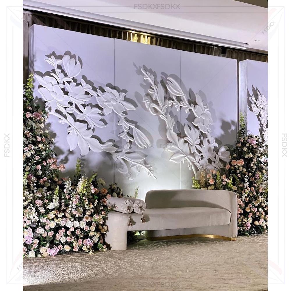 خلفية قوس زفاف بيضاء ثلاثية ال - مراجعة Supplier Wedding وسعره