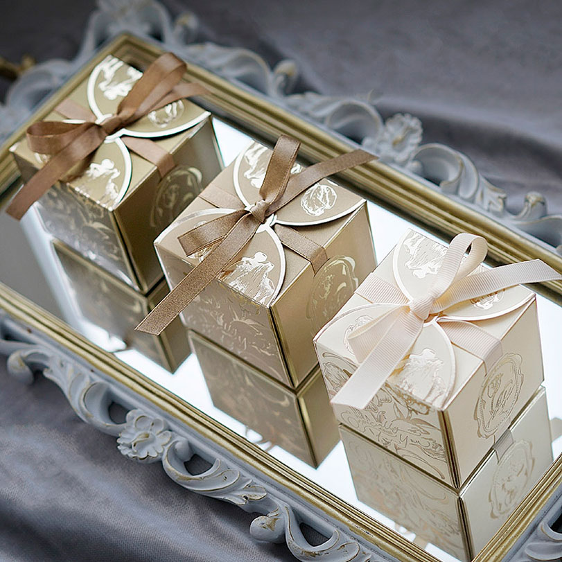 صناديق هدايا ورقية مربعة بشرائ - مراجعة Wedding Favor Box وسعره