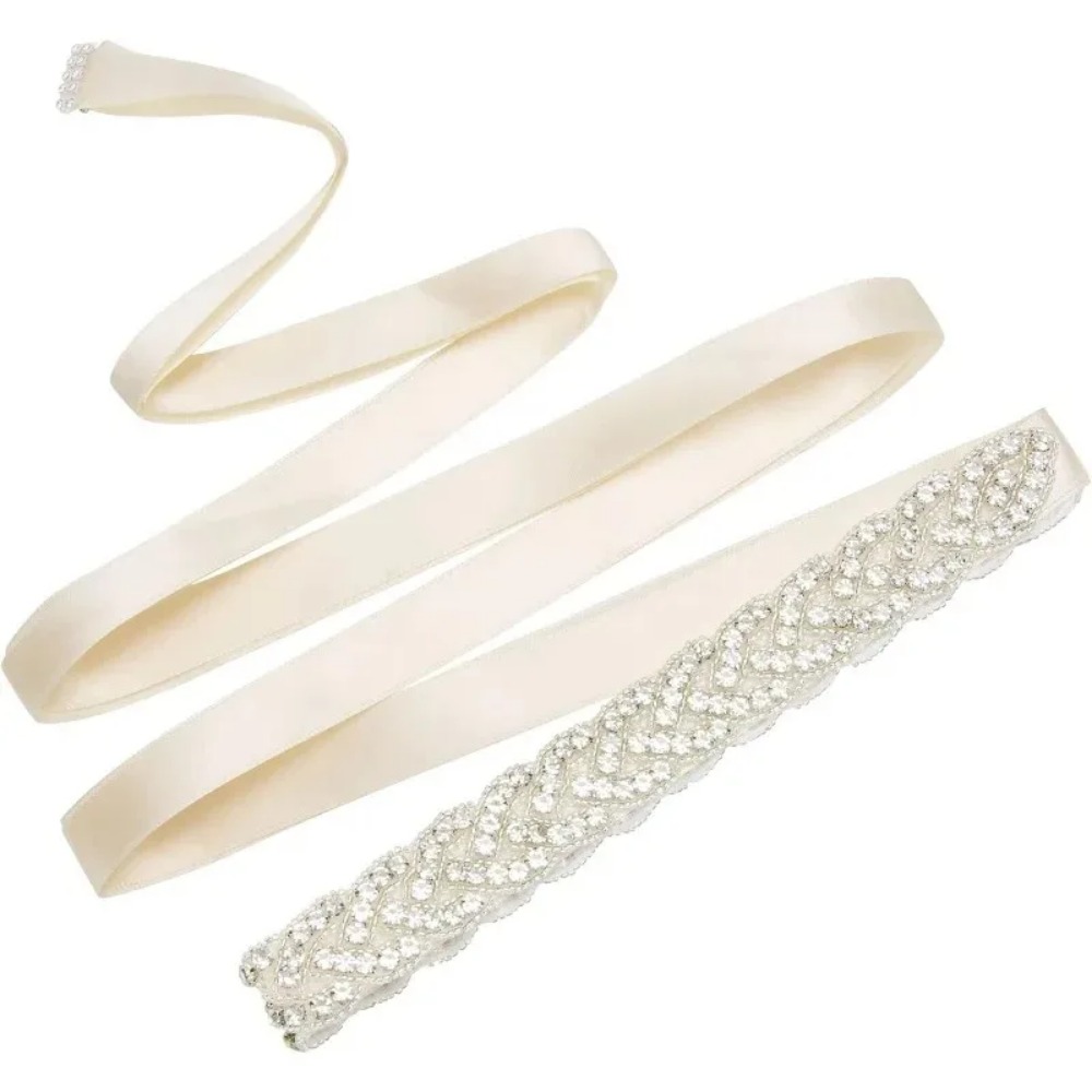 إكسسوارات فستان وصيفة العروس ل - مراجعة Bridal Sash Ribbon وسعره
