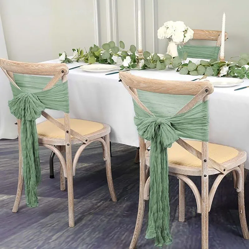 30 قطعة حكيم الأخضر القماش كرس - مراجعة Wedding Ceremony Supply وسعره