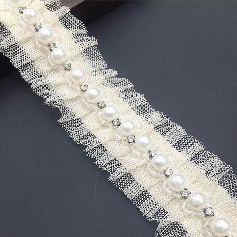 1 يارد 1.5 سنتيمتر العاج اللؤل - مراجعة Bridal Sash Ribbon وسعره