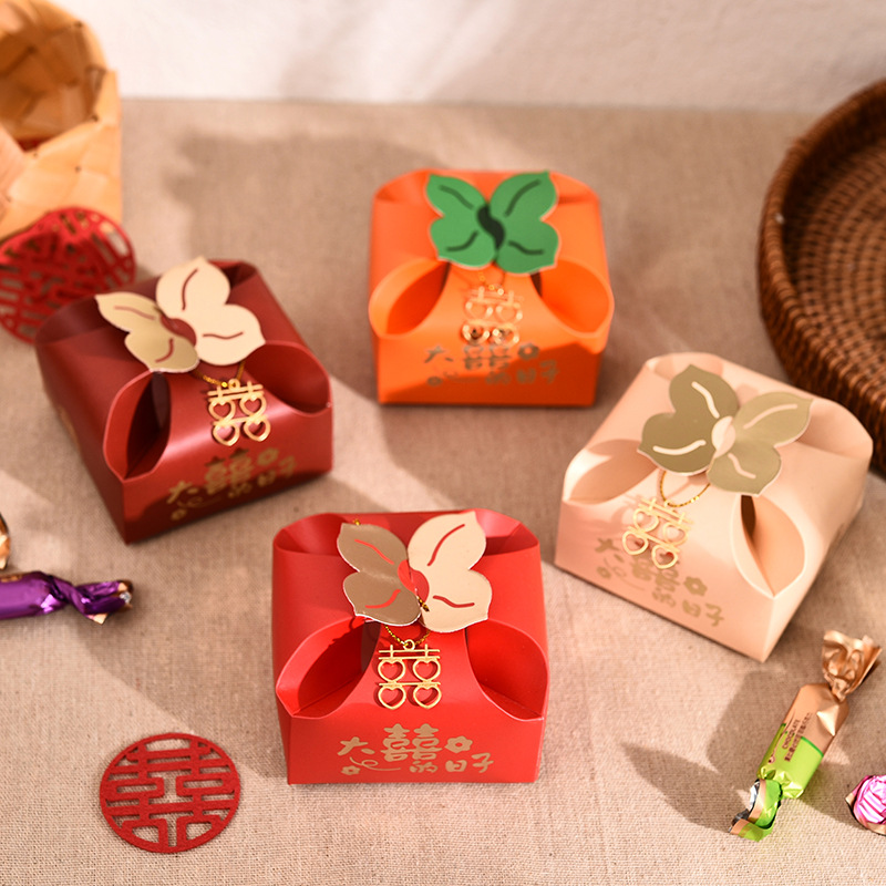 50 قطعة صندوق هدايا برتقالي مح - مراجعة Wedding Favor Box وسعره