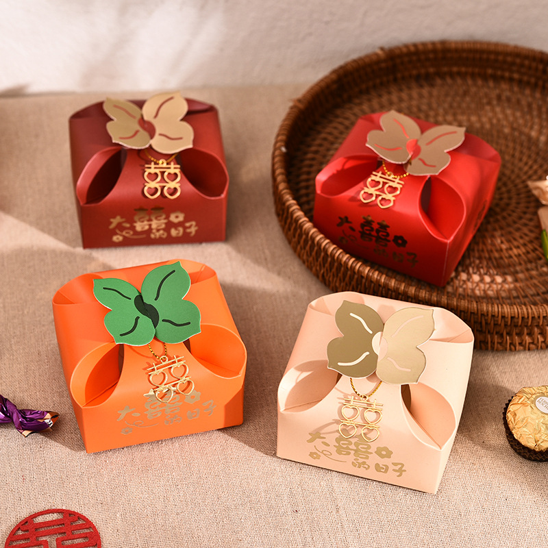 50 قطعة صندوق هدايا برتقالي مح - مراجعة Wedding Favor Box وسعره