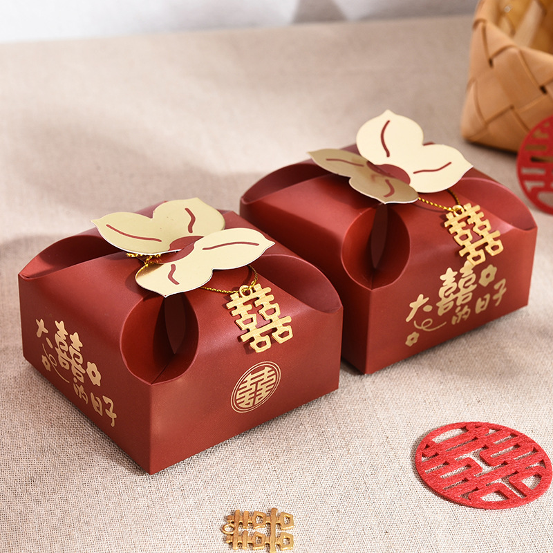 50 قطعة صندوق هدايا برتقالي مح - مراجعة Wedding Favor Box وسعره