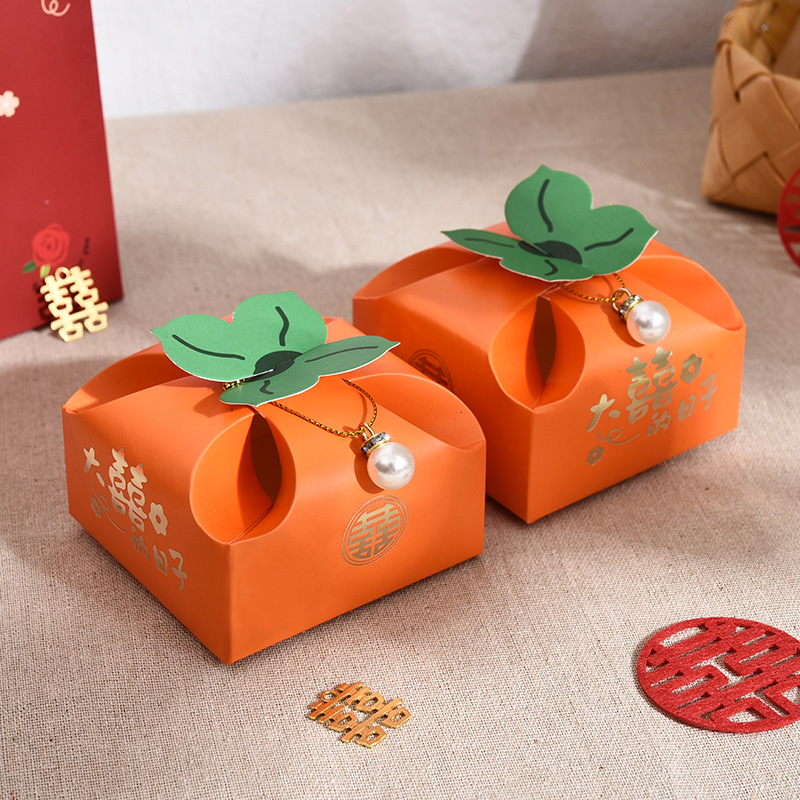50 قطعة صندوق هدايا برتقالي مح - مراجعة Wedding Favor Box وسعره